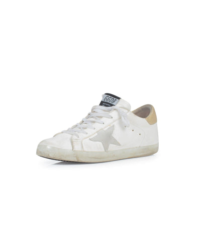 Golden Goose Shoes Medium | US 9 White and Gold Superstar Sneakers