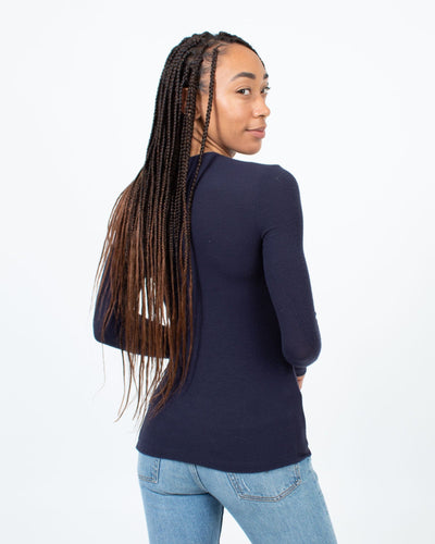 Goldie Clothing XS Ribbed Navy Top