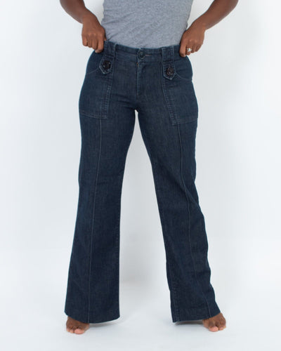 Goldsign Clothing Small | US 27 Patch Pocket Flared Jeans