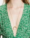 Gorjana Jewelry One Size "Cayne" Crescent Necklace