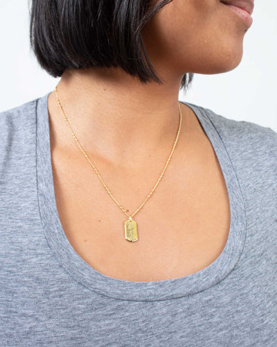 Gorjana griffin shop dog tag necklace