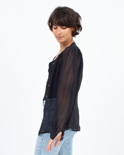 Graham & Spencer Clothing Small Sheer Button Down