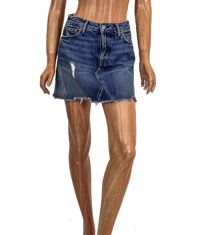 GRLFRND Clothing Small | US 26 "Eva" Raw Hem Skirt