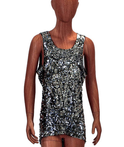 GRYPHON Clothing Small Sequin Scoop Neck Top