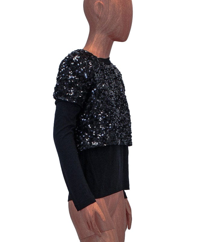 GRYPHON Clothing XS Long Sleeve Top with Sequin Shell