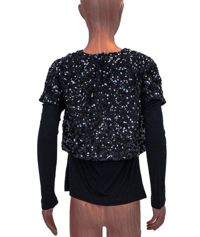 GRYPHON Clothing XS Long Sleeve Top with Sequin Shell