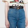 Gucci Accessories Medium Black Leather Interlocking GG Belt