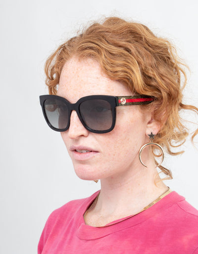 Gucci Accessories One Size Black Square Sunglasses