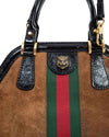 Gucci Bags One Size "RE(BELLE)" Medium Suede Satchel