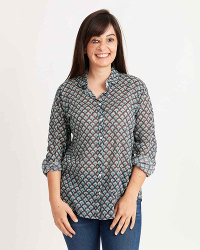 Hartford Clothing Large | US 10 Printed Button Down
