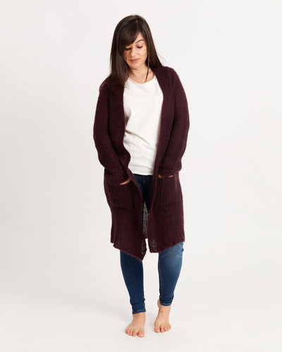 Hartford Clothing Small | US 4 Purple Open Cardigan