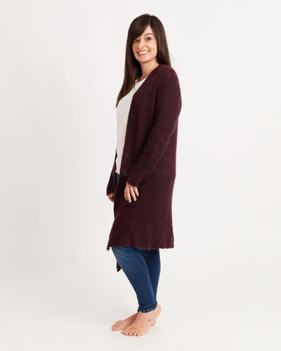 Hartford Clothing Small | US 4 Purple Open Cardigan