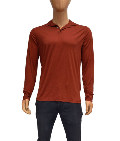 Hartford Clothing XL Rust Long Sleeve Polo