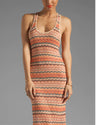 Haute Hippie Clothing Large Chevron Stripe Maxi Dress