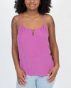 Haute Hippie Clothing Large Sleeveless Silk Keyhole Front Tank Top