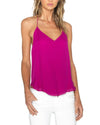 Haute Hippie Clothing Large Spaghetti Strap Silk "V-Neck Halter" Top