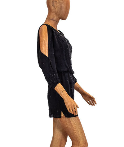 Haute Hippie Clothing XS Black Beaded Cocktail Dress