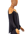 Haute Hippie Clothing XS Black Open Shoulder Blouse