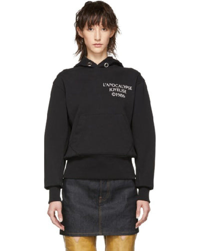 Helmut Lang Clothing Small Black Logo "Hack" Sweatshirt