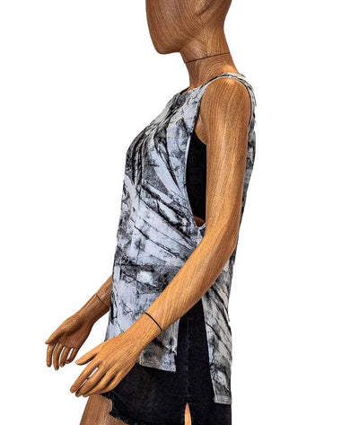 Helmut Lang Clothing Small Layered Marble Muscle Tank