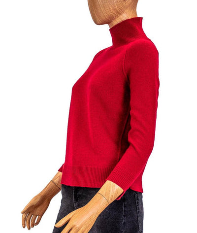 Helmut Lang Clothing Small Red Cashmere Turtleneck