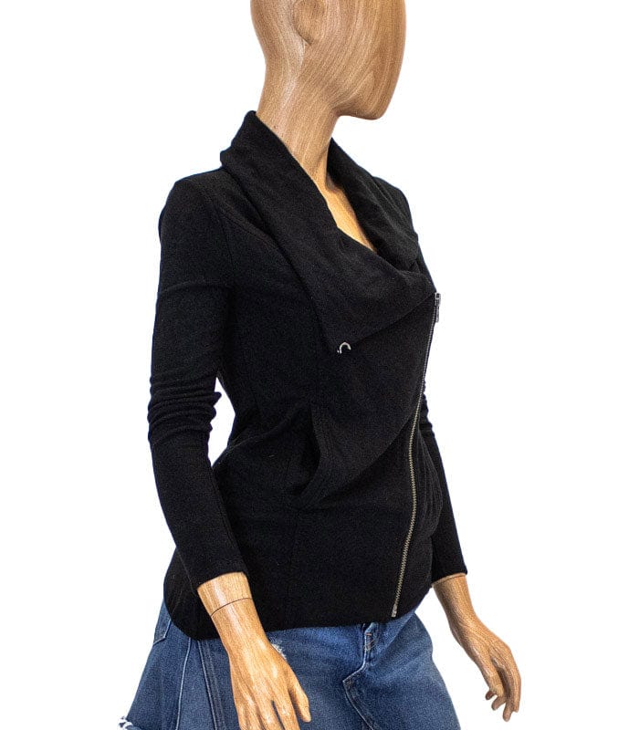 Helmut Lang Clothing XS Asymetrical Black Jacket