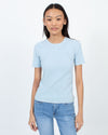 Helmut Lang Clothing XS Baby Blue Fitted Top