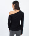 Helmut Lang Clothing XS Black Asymmetrical Top