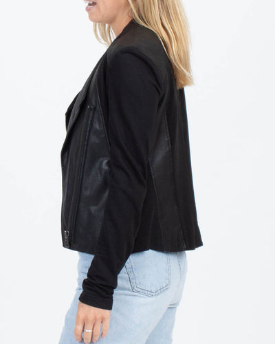 Helmut Lang Clothing XS Contrasting Leather Jacket