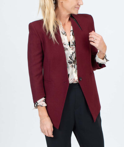 Helmut Lang Clothing XS | US 2 Burgundy Cropped Blazer