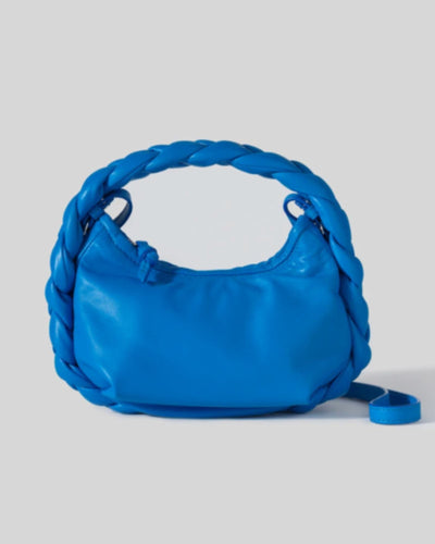 Espiga mini braided handle leather handbag by Hereu