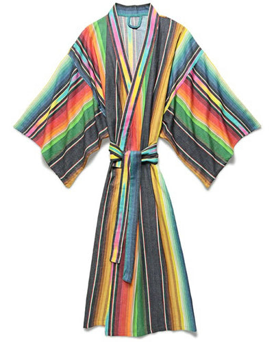 Hotel Havana Clothing One Size Striped "Kimono" Robe