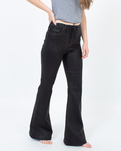 Hudson Clothing Medium | US 28 Coated Flare Jeans