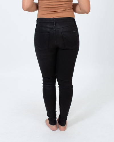 Hudson Clothing Small | US 26 Black Coated Skinny Jeans