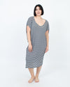 Humanoid Clothing Medium Scoop Neck Striped Dress