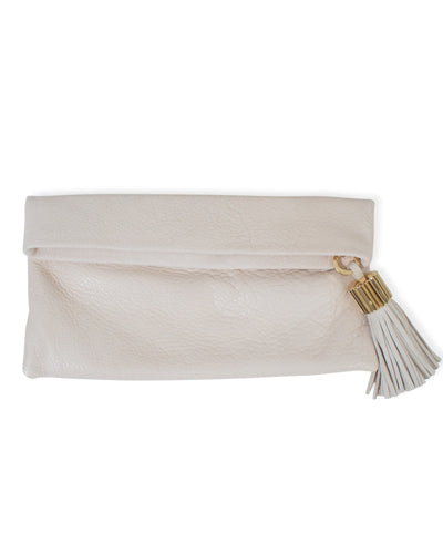 India Hicks Bags One Size Tasseled Leather Clutch