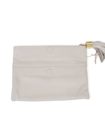 India Hicks Bags One Size Tasseled Leather Clutch