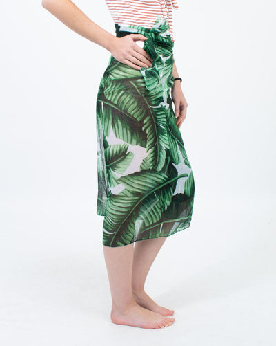 India Hicks Clothing One Size Palm Print Sarong Wrap Skirt