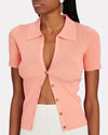 Intermix Clothing XS Avery Rib Knit Polo Top