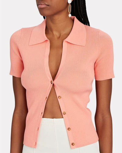 Intermix Clothing XS Avery Rib Knit Polo Top