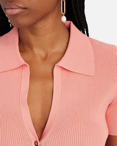 Intermix Clothing XS Avery Rib Knit Polo Top
