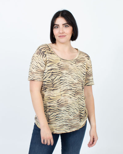 IRO Clothing Large Animal Print Blouse