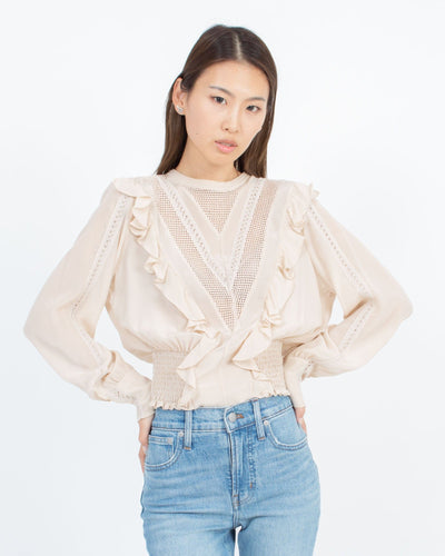 IRO Clothing Medium | US 6 I FR 38 Victorian Mesh Blouse