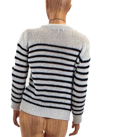 IRO Clothing Small Striped Knit Sweater