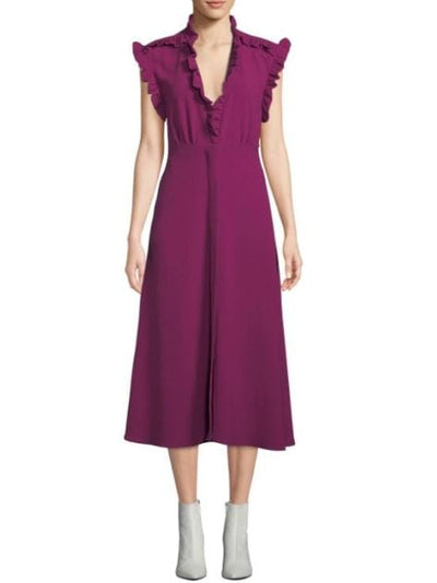 IRO Clothing Small | US 4 I FR 36 "Hurray Ruffle Split Hem" Midi Dress