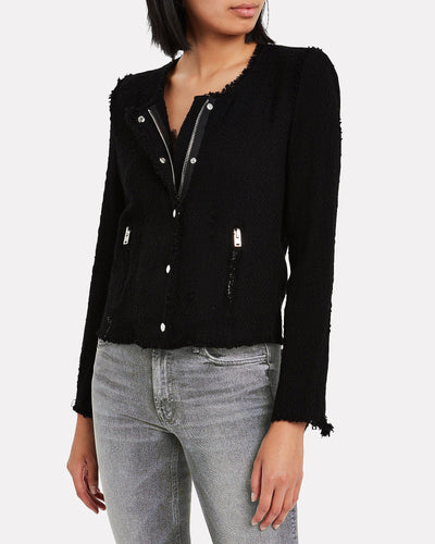 IRO Clothing XS | US 2 I FR 34 Black "Agnette" Tweed Jacket