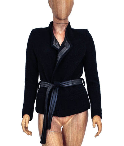IRO Clothing XS | US 2 I IT 38 Open Front Waffle Knit Jacket with Waist Tie