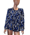 Isabel Marant Clothing XL | US 12 I FR 44 Printed Pleated Long Sleeve Top
