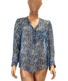 Isabel Marant Étoile Clothing Large | US 10 I FR 42 Printed Long Sleeve Silk Blouse