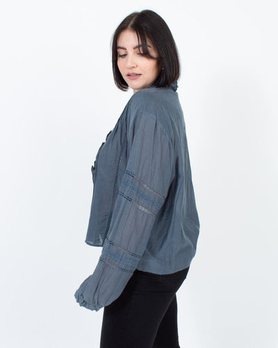 Isabel Marant Étoile Clothing Large | US 10 I FR 42 Ruffled Bib Valda Blouse